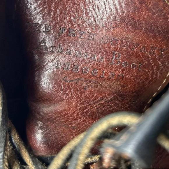 Frye Vintage Brown Leather 6 Hole  Lace Up Boots 7 - Picture 13 of 14